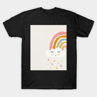 Rainbow, Abstract, Mid century modern kids wall art, Nursery room T-Shirt